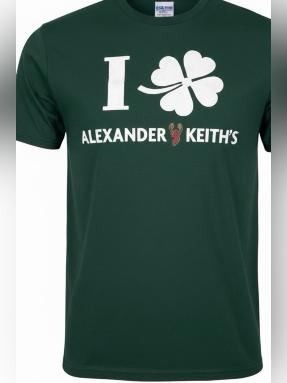 👛 (ANY 2/$20) JERZEES 100 Percent Cotton Short Sleeve Tee ALEXANDER KEITH Motif